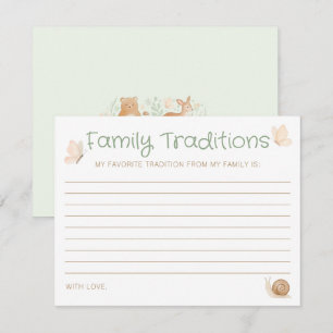 Carte D'accompagnement Conseils de traditions familiales d'animaux de for