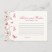 Carte D'accompagnement Conseils et souhaits Fête des mariées des papillon (Devant)