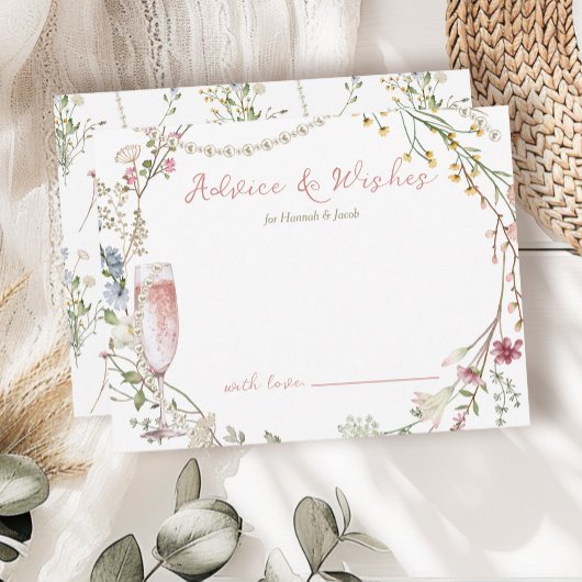 Carte D'accompagnement Conseils et souhaits Perles et le Parquet Bridal
