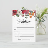 Carte D'accompagnement Conseils et vœux de mariage à l'aquarelle Red Amar (Debout devant)