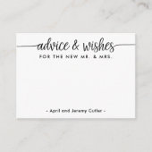 Carte D'accompagnement Conseils et voeux pour le nouveau M. & Mme Blank (Devant)