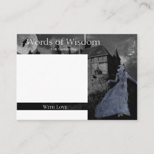 Carte D'accompagnement Conseils Mots Sagesse Halloween Fête des mariées