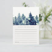 Carte D'accompagnement Conseils pour la douche de bébé de maman en forêt (Debout devant)