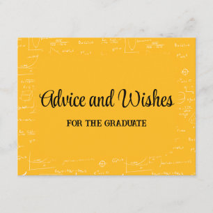 Carte D'accompagnement Conseils pour la fête de fin d'études de mathémati