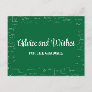 Carte D'accompagnement Conseils pour la fête de fin d'études de mathémati