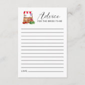 Carte D'accompagnement Conseils pour la Fête des mariées de marché du fut (Devant)