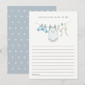 Carte D'accompagnement Conseils pour le Baby shower de maman (Devant / Derrière)