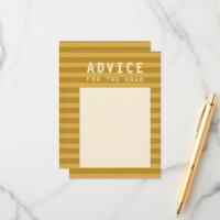 Conseils pour le diplômé moderne jaune rayures spo