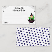 Carte D'accompagnement Conseils pour une fête prénatale de bébé sorcière  (Devant / Derrière)
