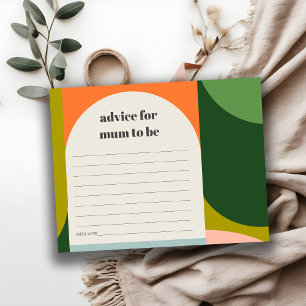 Carte D'accompagnement Conseils Super d'arche rétro pour le Baby shower m