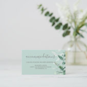 Carte D'accompagnement Contemporain élégant classe eucalyptus verdure en (Debout devant)