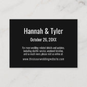 Carte D'accompagnement Contemporain Simple Élégant Logement Noir (Dos)