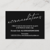 Carte D'accompagnement Contemporain Simple Élégant Logement Noir (Devant)