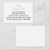 Carte D'accompagnement Contribution Monétaire Bébé Wishing well (Devant / Derrière)