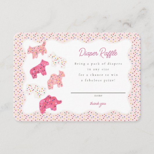 Carte D'accompagnement Cookies d'animaux congelés roses Refroidisseur Raf (Devant)