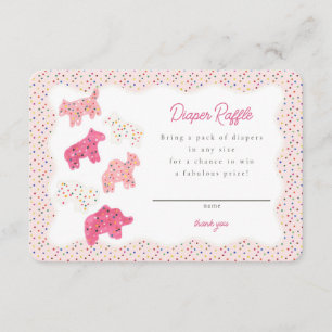 Carte D'accompagnement Cookies d'animaux congelés roses Refroidisseur Raf