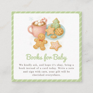 Carte D'accompagnement Cookies et cacao Livres de Noël pour bébé