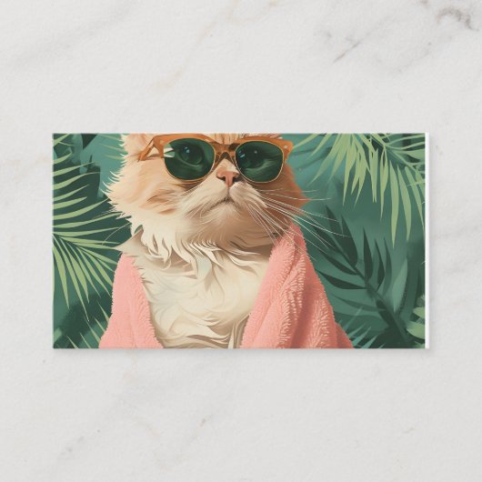 Carte D'accompagnement Cool Ginger Chat Vibes bouton épingle (Devant)