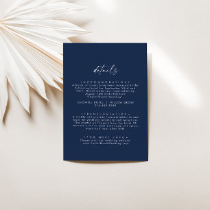 Carte D'accompagnement Coordonnée aquarelle moderne   Détails du Mariage 