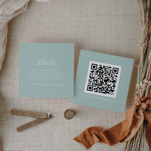 Carte D'accompagnement Coordonnées de verdure aérienne QR Détails du code