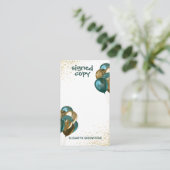 Carte D'accompagnement Copie signée par l'auteur turquoise (Debout devant)