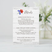 Carte D'accompagnement Coquelicot et Bleuet Détails Rustiques / Instructi (Debout devant)