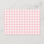 Carte D'accompagnement Coquette à nœud en vichy rose Partage une recette (Dos)