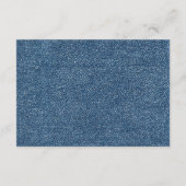 Carte D'accompagnement Coquette Bow Blue Jeans Denim Books Baby shower (Dos)