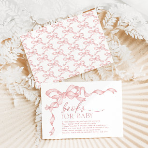Carte D'accompagnement Coquette Bow Books for Baby Girl Show
