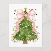 Carte D'accompagnement Coquette Bow Christmas Tree Vacances Fille tenue W (Dos)