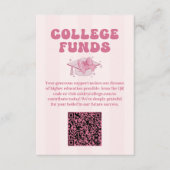 Carte D'accompagnement Coquette Bow Graduation College Fonds (Devant)