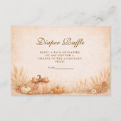 Carte D'accompagnement Coquette Bow Pumpkin Diapper Raffle (Devant)