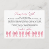 Carte D'accompagnement Coquette Bow rose Chance de lune de miel Fête des (Devant)