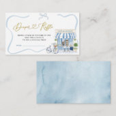Carte D'accompagnement Coquette Café parisien French Blue Diaper Raffle E (Devant / Derrière)