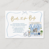 Carte D'accompagnement Coquette Café parisien French Blue Livres pour béb (Devant)