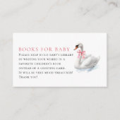 Carte D'accompagnement Coquette cygne et rose pour le Baby shower (Devant)