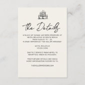 Carte D'accompagnement Coquette dessinée à la main Mariage de script roma (Devant)