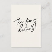 Carte D'accompagnement Coquette dessinée à la main Mariage de script roma (Dos)