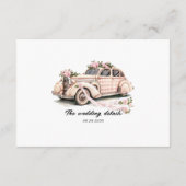 Carte D'accompagnement Coquette Floral Blush Pink Détails du Mariage (Dos)