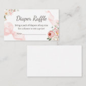 Carte D'accompagnement Coquette florale bébé en fleur Déchets Raffle (Devant / Derrière)