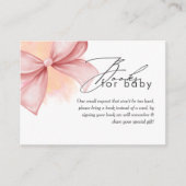 Carte D'accompagnement Coquette rose Moderne Baby shower élégant (Devant)