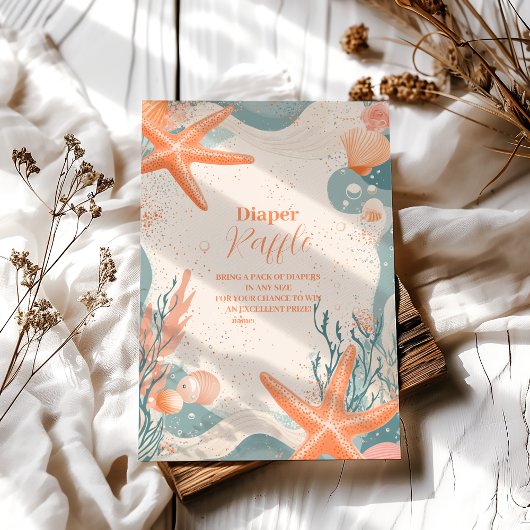 Carte D'accompagnement Coquillages De Plage Élégant Raffle Diapper