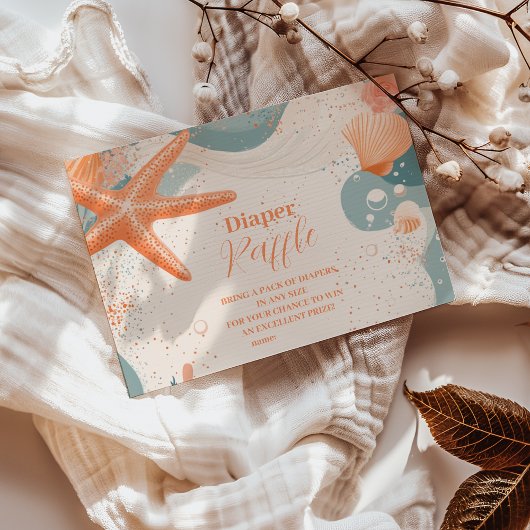 Carte D'accompagnement Coquillages De Plage Élégant Raffle Diapper