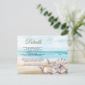 Carte D'accompagnement Coquillages Message dans une Bouteille |  Détails  (Debout devant)