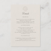 Carte D'accompagnement Coquille Côtière Nautique Détails Mariage Formel É (Devant)