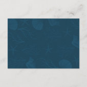 Carte D'accompagnement Corail tropical | Réception de mariage de plage (Dos)