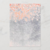 Carte D'accompagnement Coral et Grey Confetti Information Mariage (Dos)