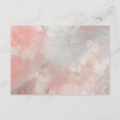 Carte D'accompagnement Coral Gris Abstrait Brochures Réception de mariage (Dos)