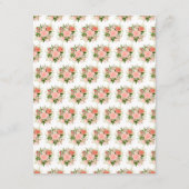 Carte D'accompagnement Coral Red Roses with Foliage (Dos)