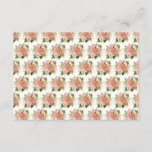 Carte D'accompagnement Coral Red Roses with Foliage (Dos)